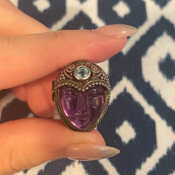 Poison Ring with crystal face - Picture 3 of 6